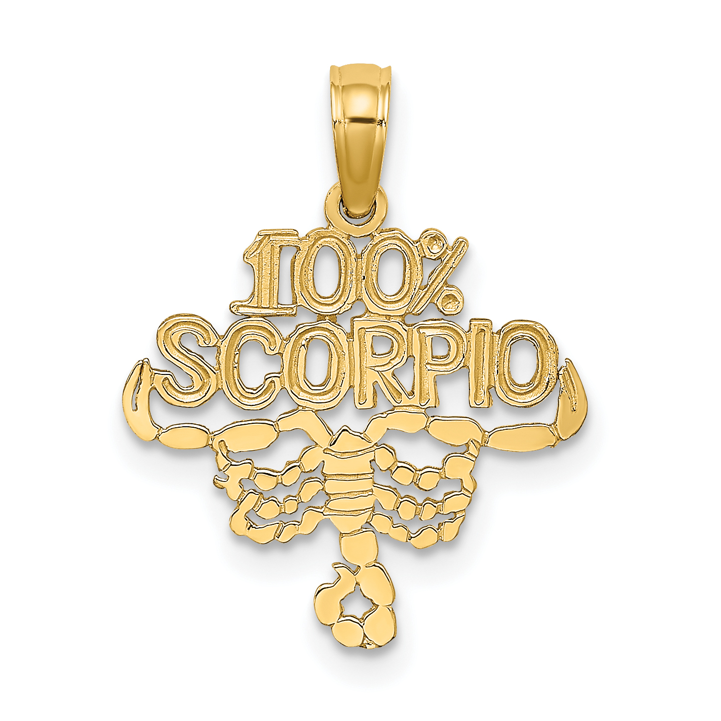 10K 100% SCORPIO Zodiac Charm (10D4061)