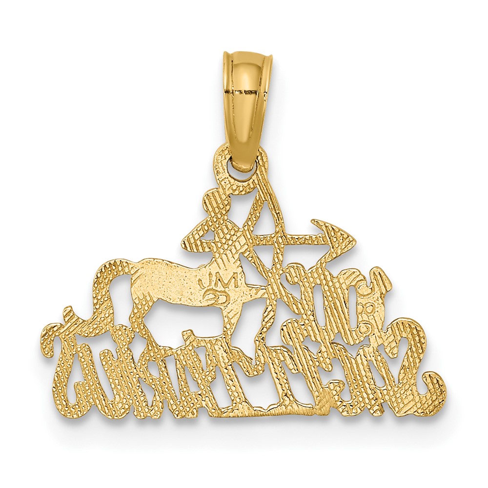 10K 100% SAGITTARIUS Zodiac Charm (10D4062)