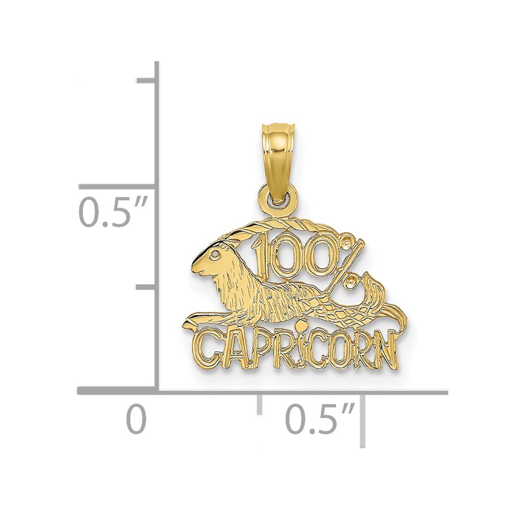 10K 100% CAPRICORN Zodiac Charm (10D4063)