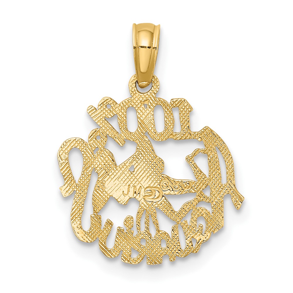 10K 100% AQUARIUS Zodiac Charm (10D4064)