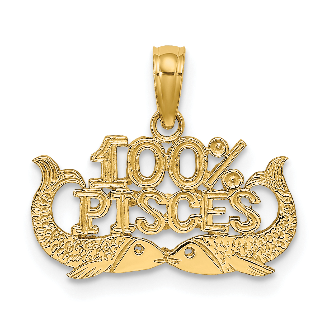 10K 100% PISCES Zodiac Charm (10D4065)