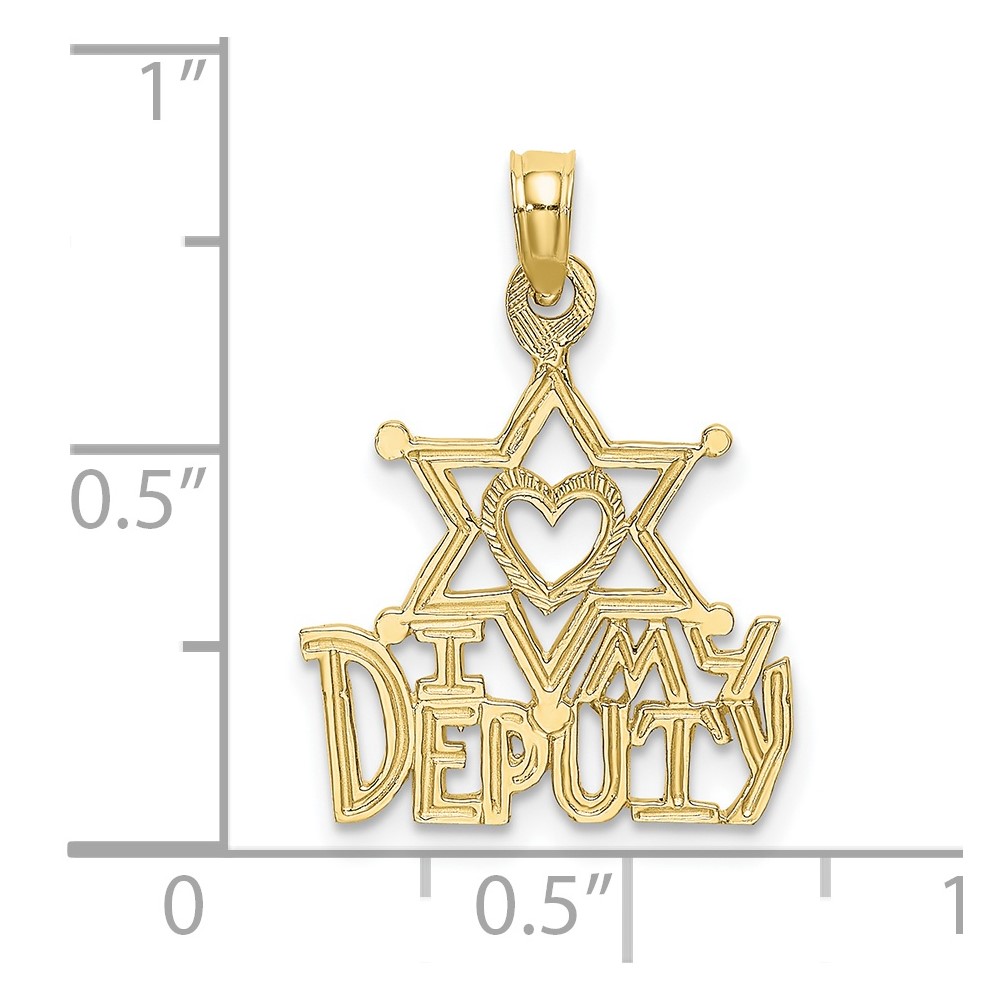 10K I HEART MY DEPUTY Charm (10D4075)