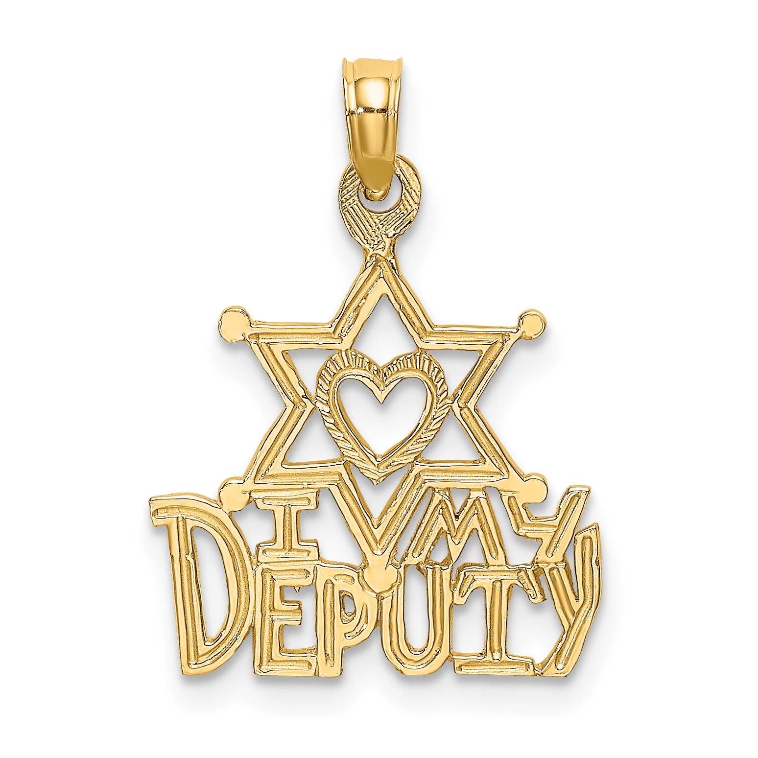 10K I HEART MY DEPUTY Charm (10D4075)