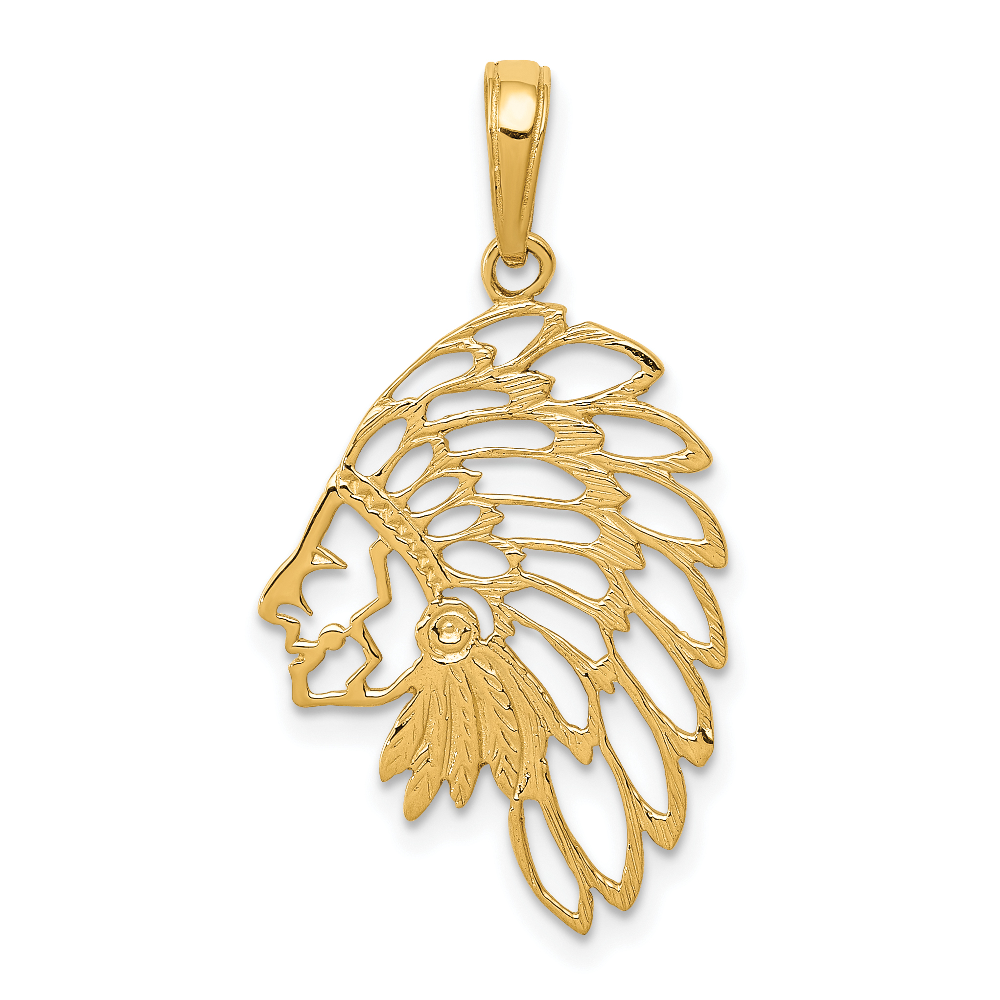 10k Headdress Profile Pendant (10D4081)