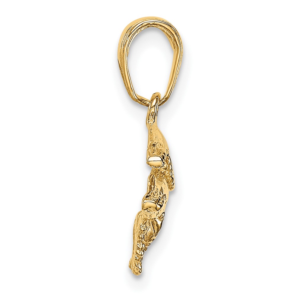 10K Mother and Baby Humpback Whale Pendant (10D4130)