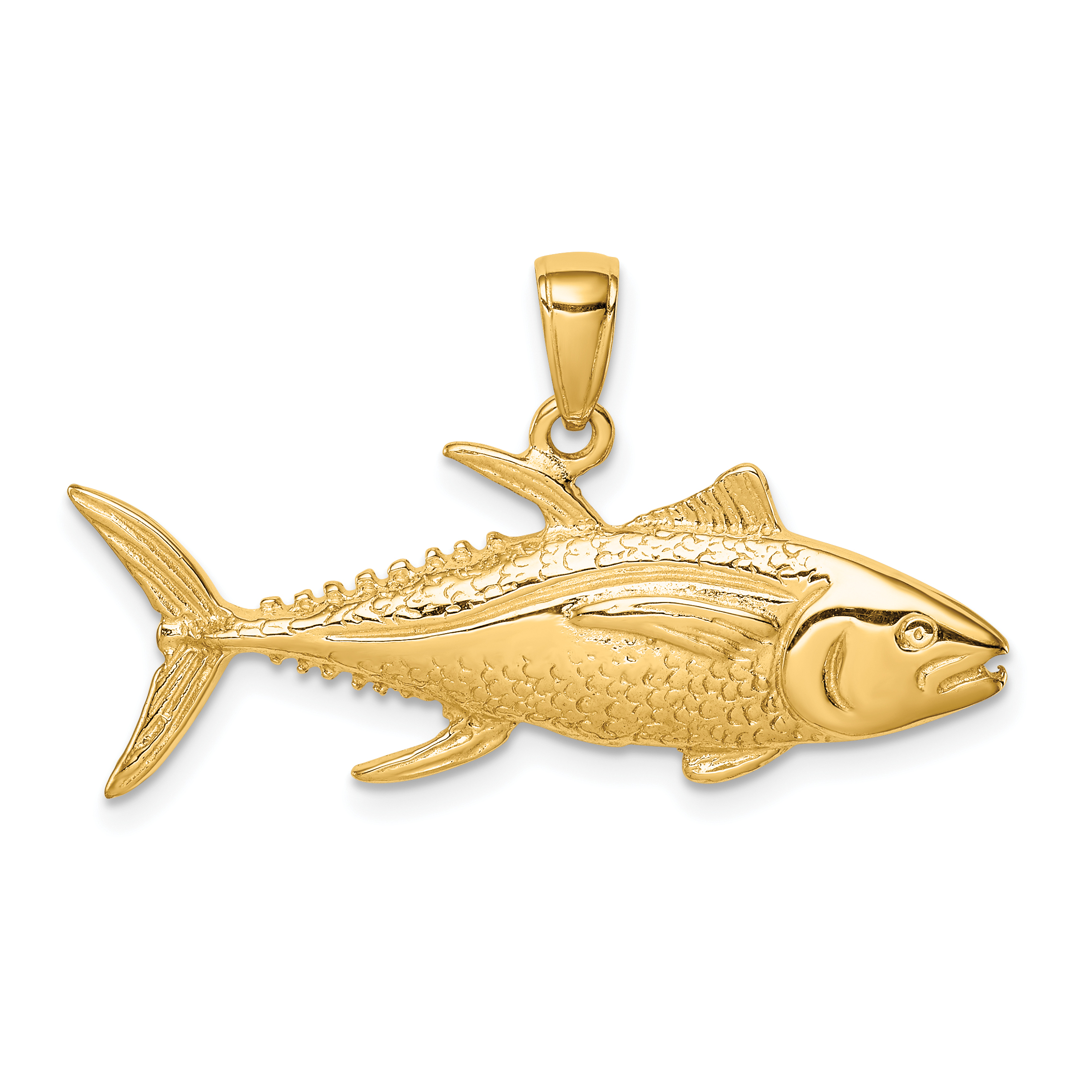 10K Yellowfin Tuna Fish Pendant (10D4144)