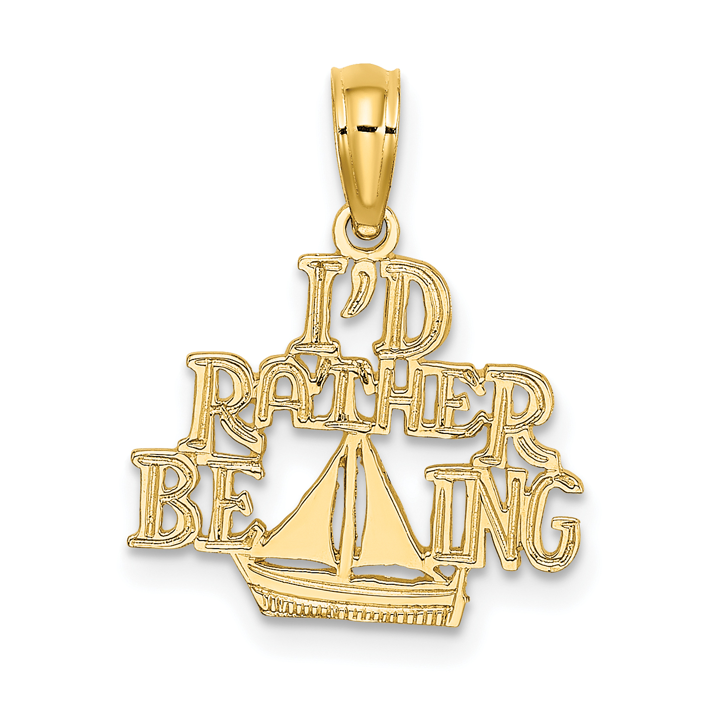 10K I'D RATHER BE SAILING Charm (10D4150)
