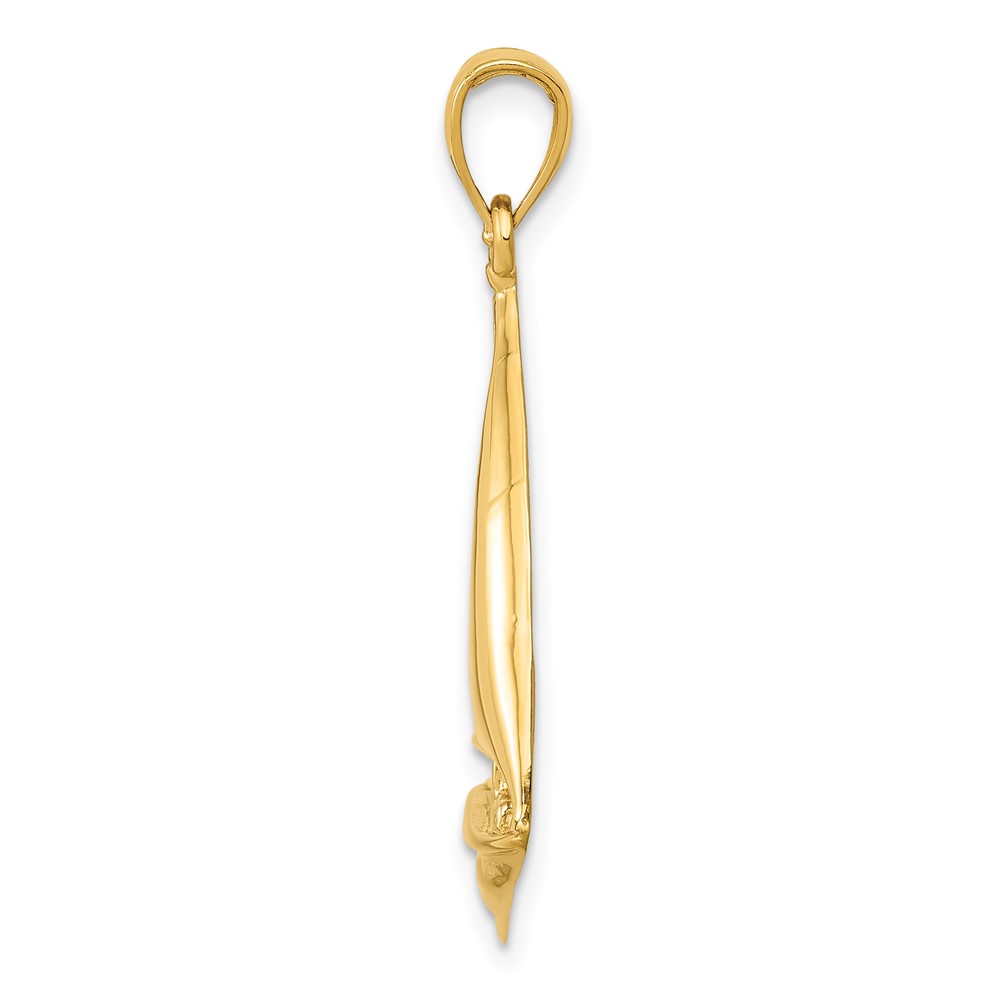 10K 2-D Sailboat Pendant (10D4156)