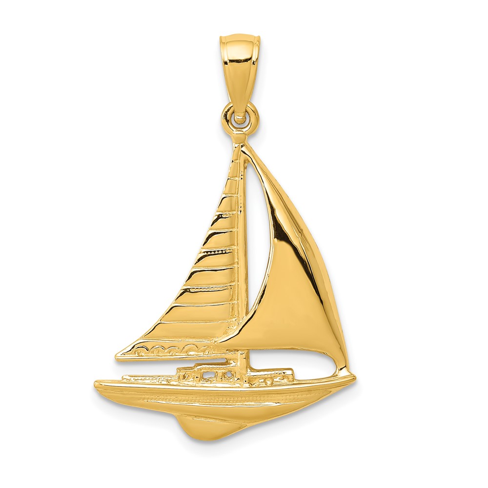 10K 2-D Sailboat Pendant (10D4156)