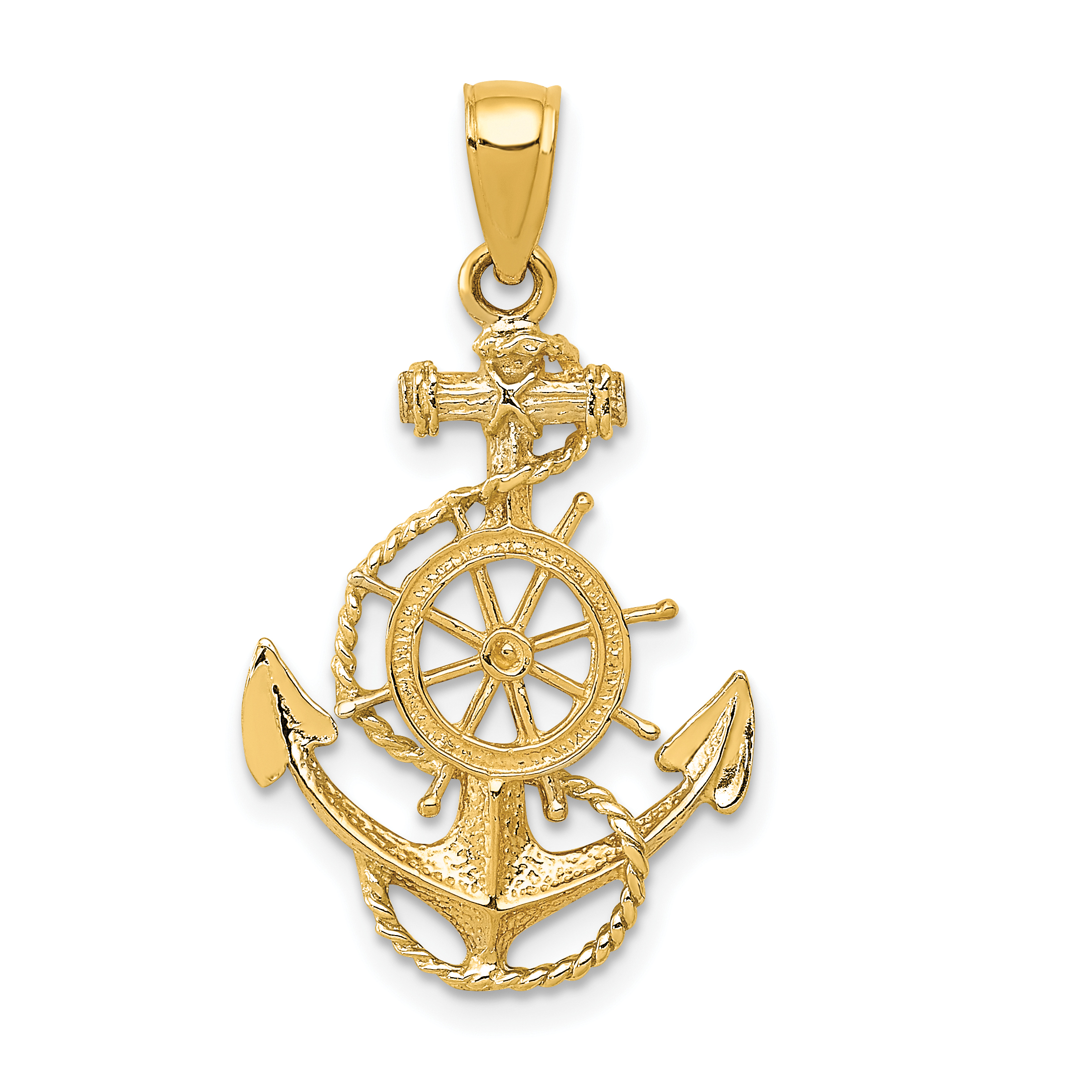 10K Anchor and Wheel Pendant (10D4163)