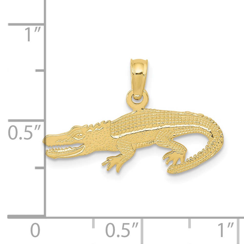 10K Textured Alligator Pendant (10D4214)