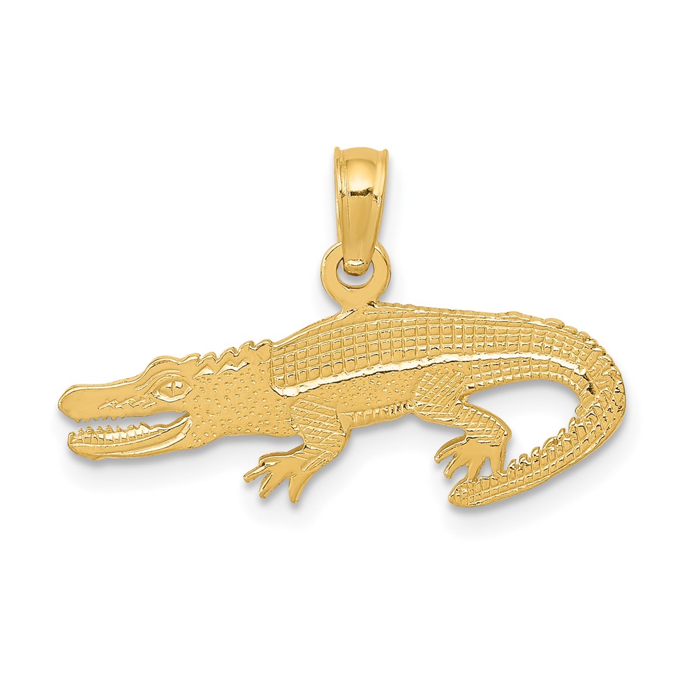 10K Textured Alligator Pendant (10D4214)