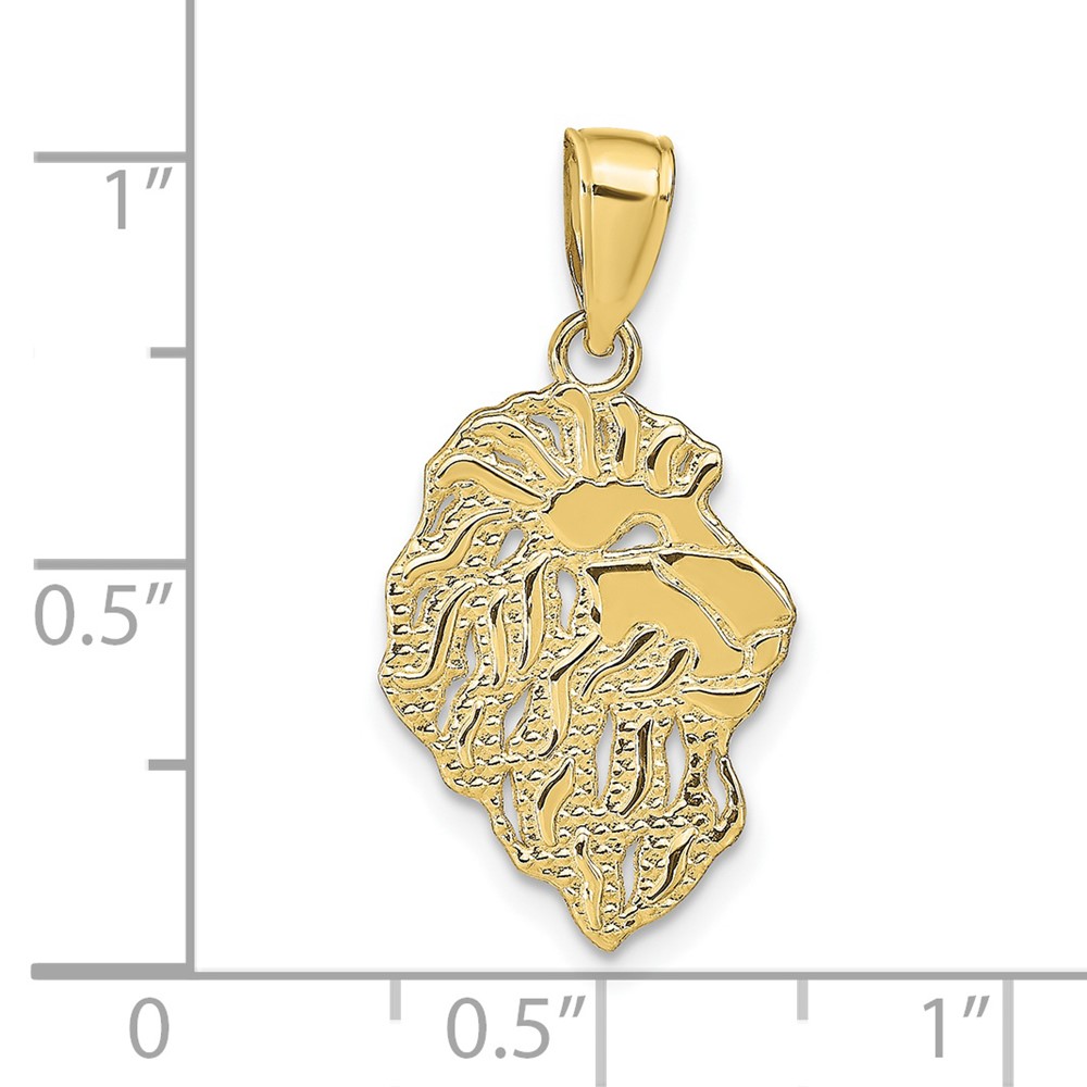 10K Lion Head Pendant (10D4225)