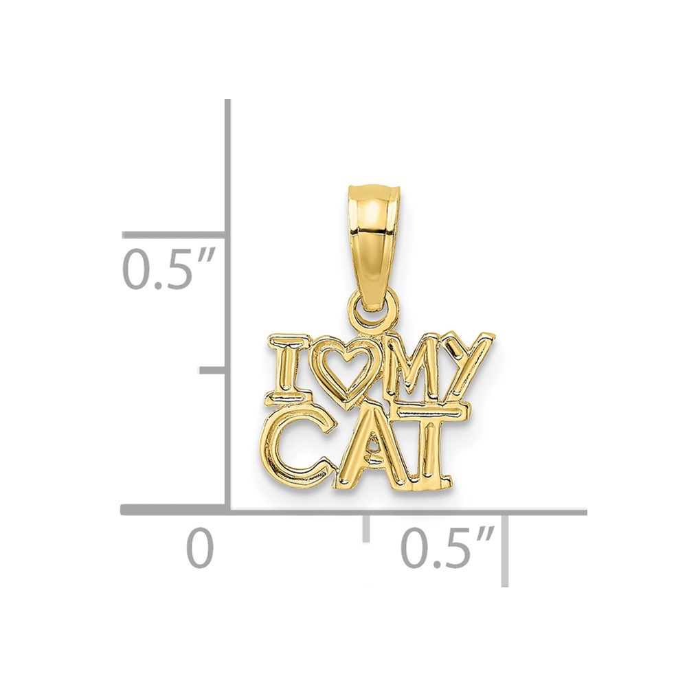 10k I HEART MY CAT Charm (10D4233)