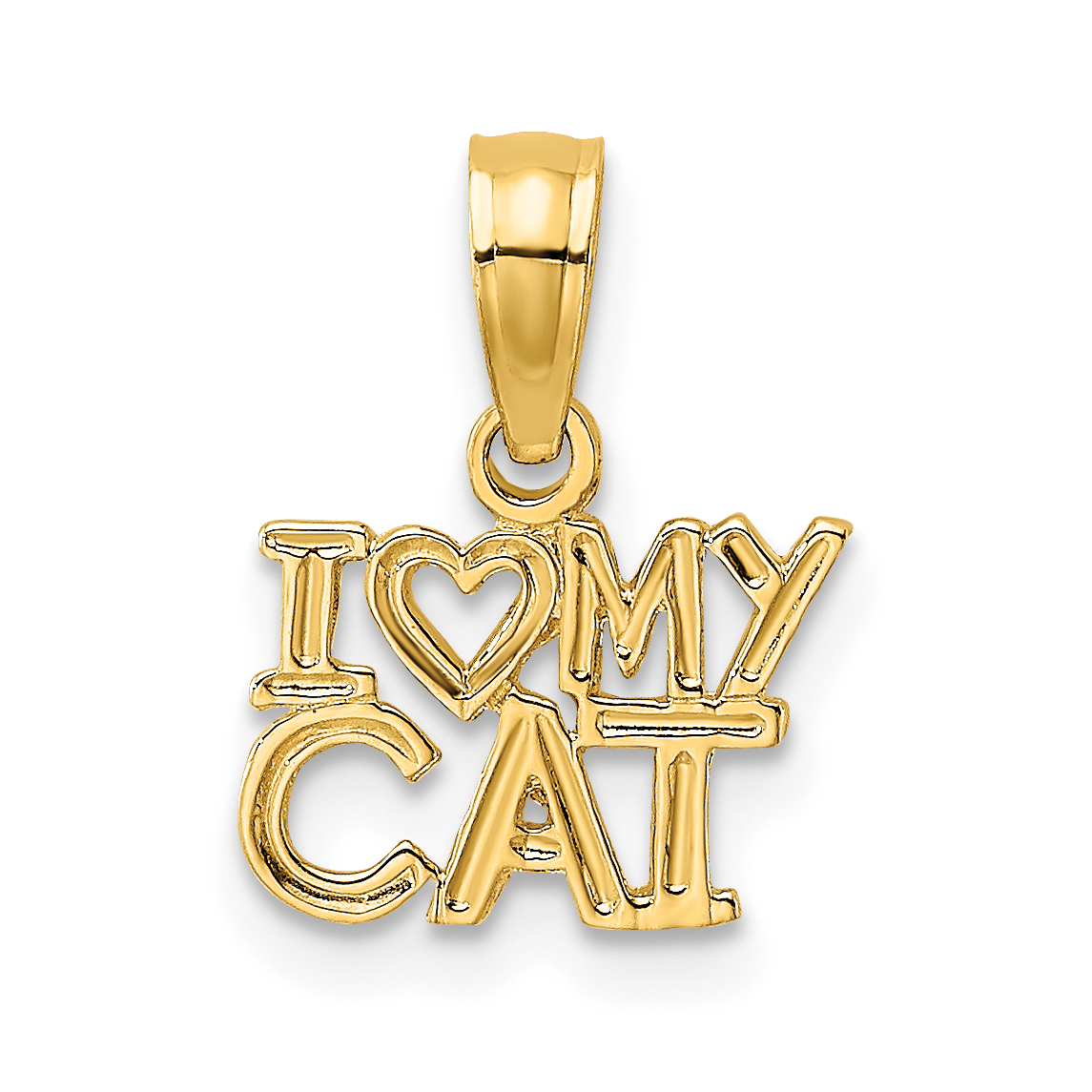 10k I HEART MY CAT Charm (10D4233)