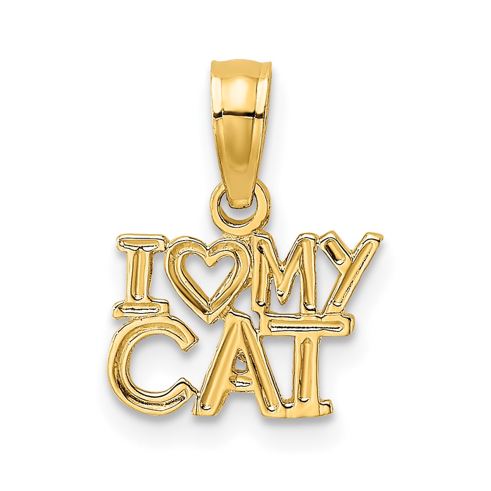10k I HEART MY CAT Charm (10D4233)