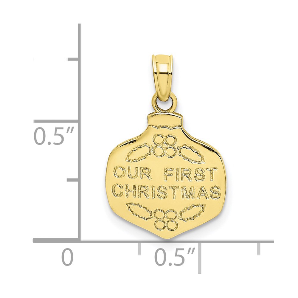 10K OUR FIRST CHRISTMAS Ornament Pendant (10D4242)