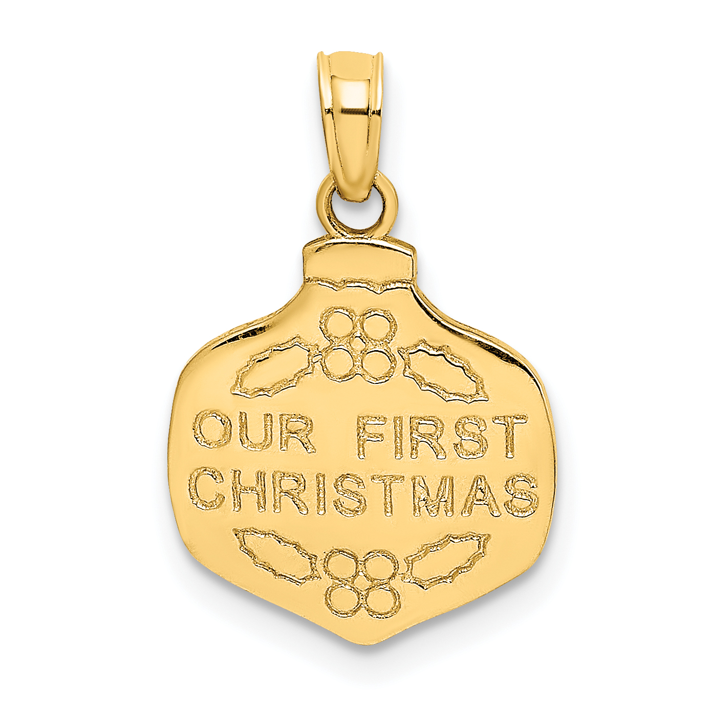 10K OUR FIRST CHRISTMAS Ornament Pendant (10D4242)