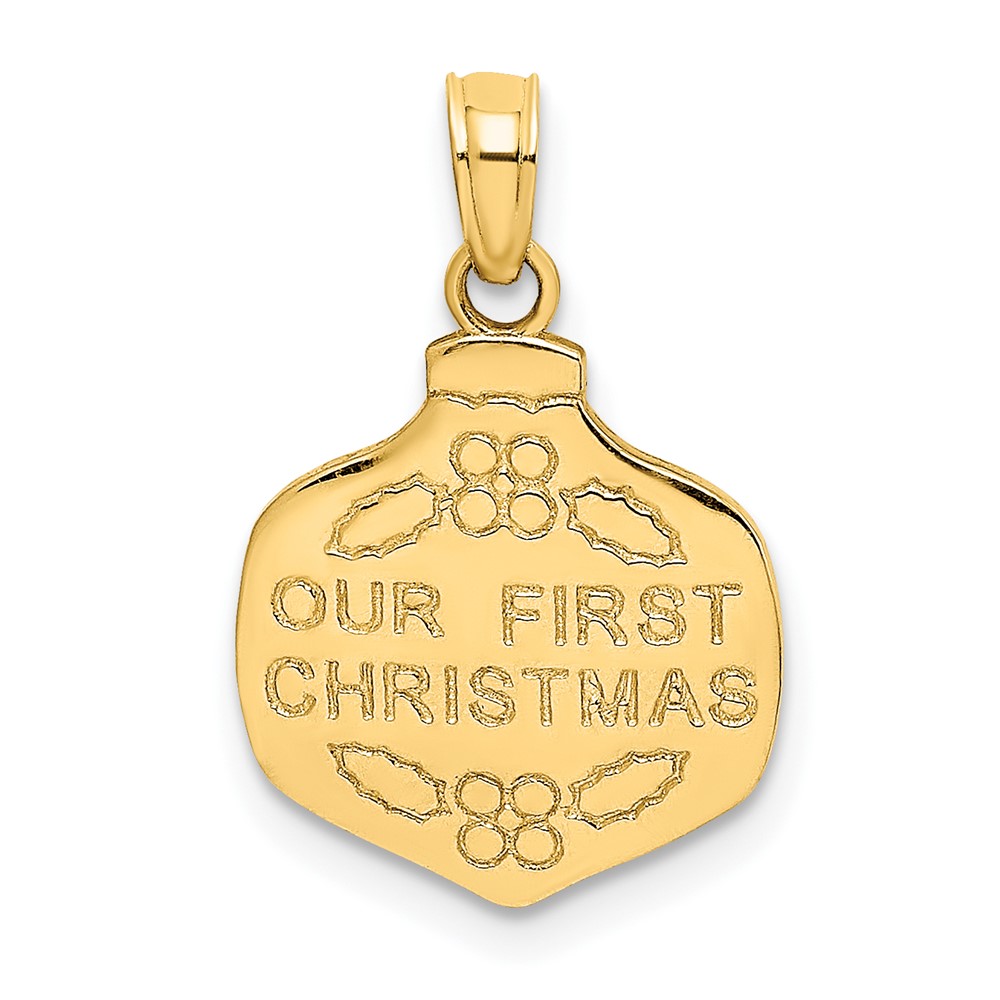 10K OUR FIRST CHRISTMAS Ornament Pendant (10D4242)