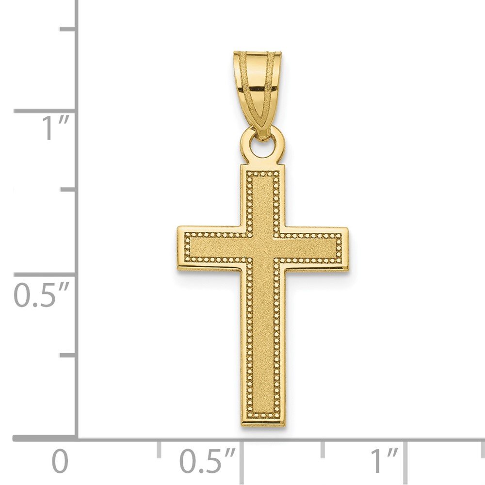 10K Small Satin Cross Pendant (10D4296)