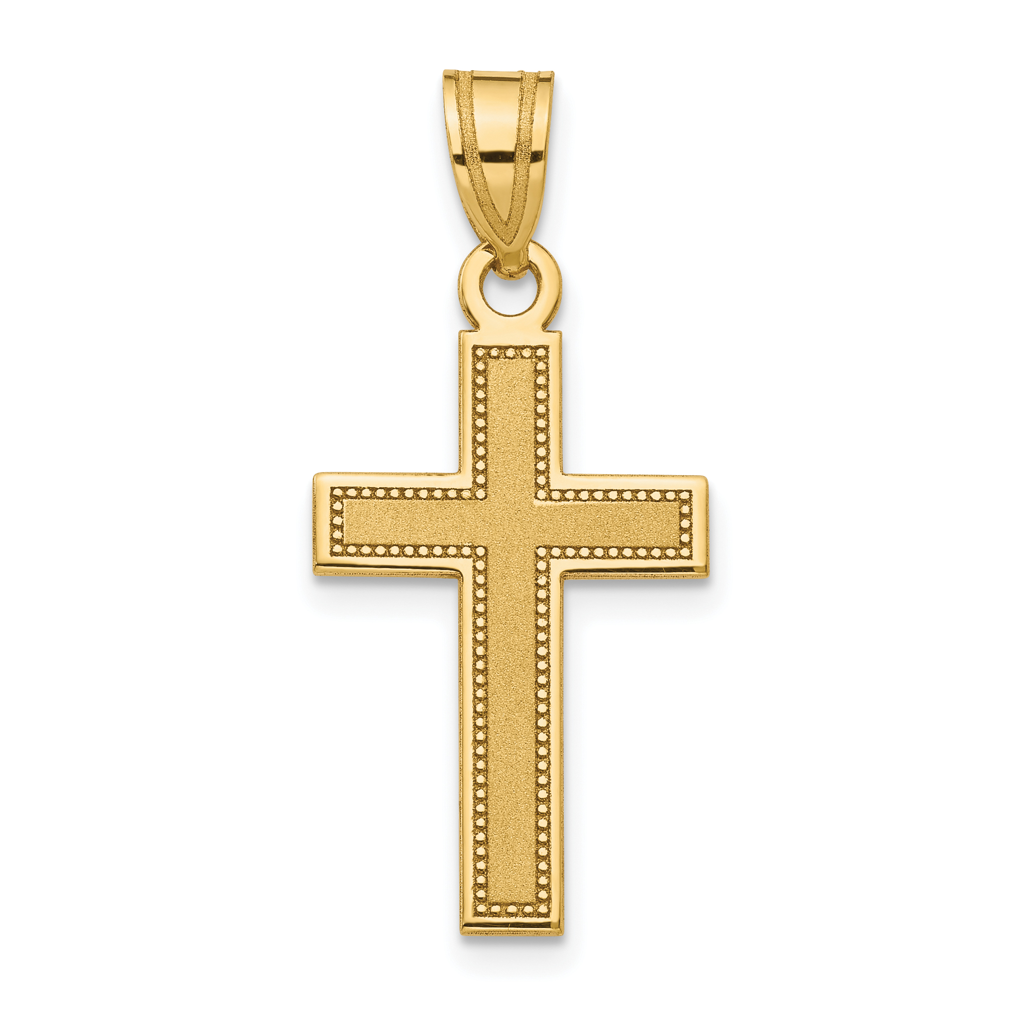 10K Small Satin Cross Pendant (10D4296)