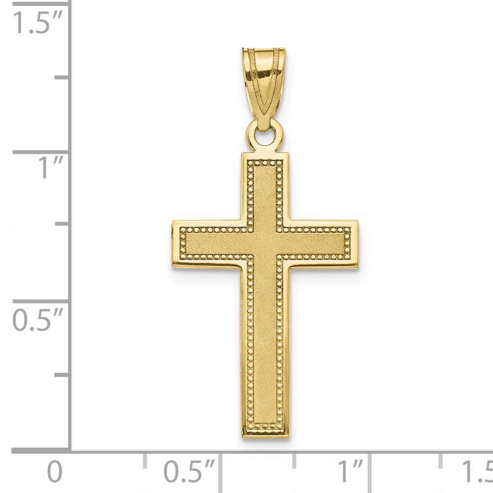 10K Large Satin Cross Pendant (10D4298)
