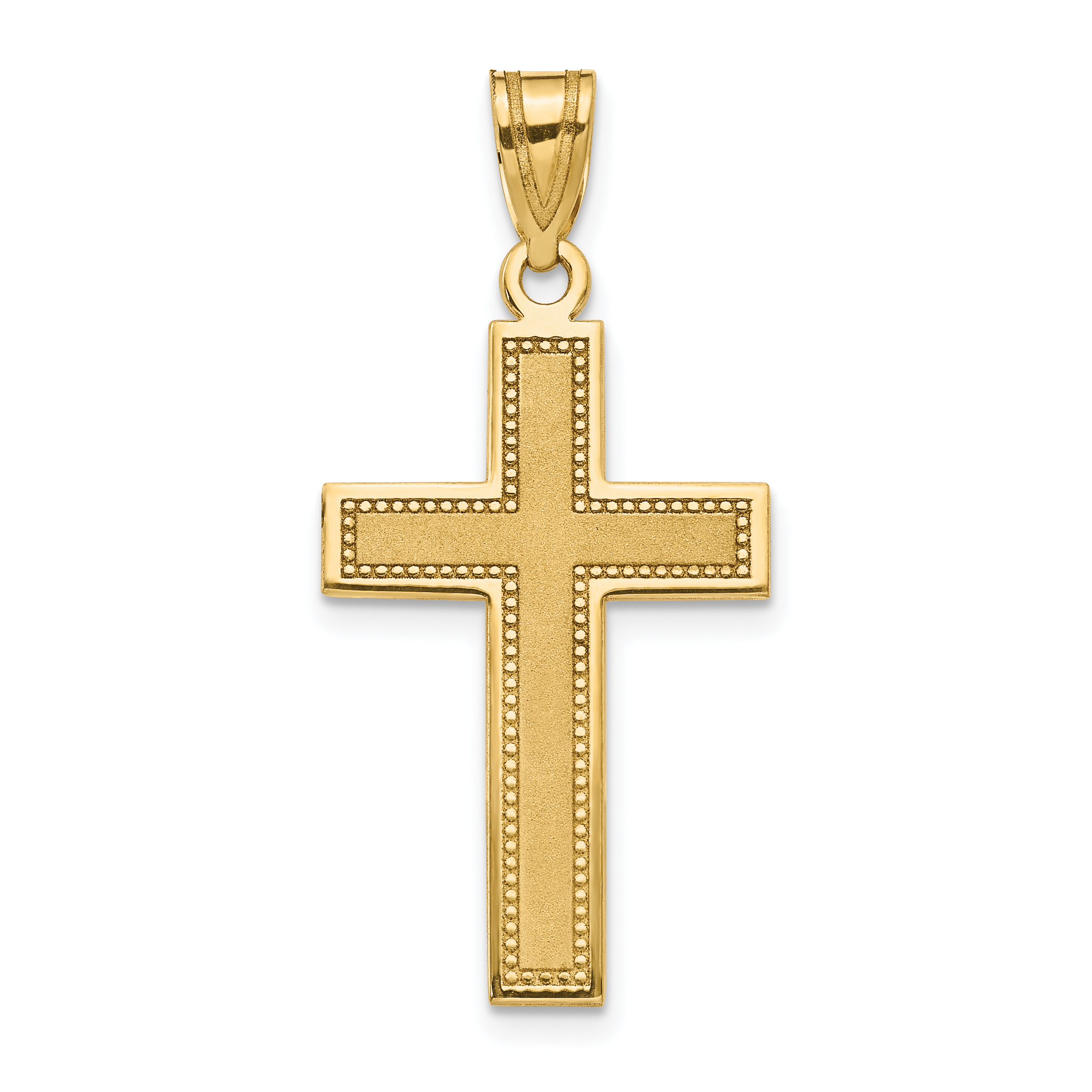 10K Large Satin Cross Pendant (10D4298)