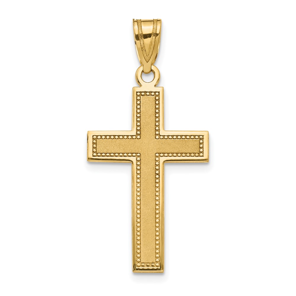 10K Large Satin Cross Pendant (10D4298)