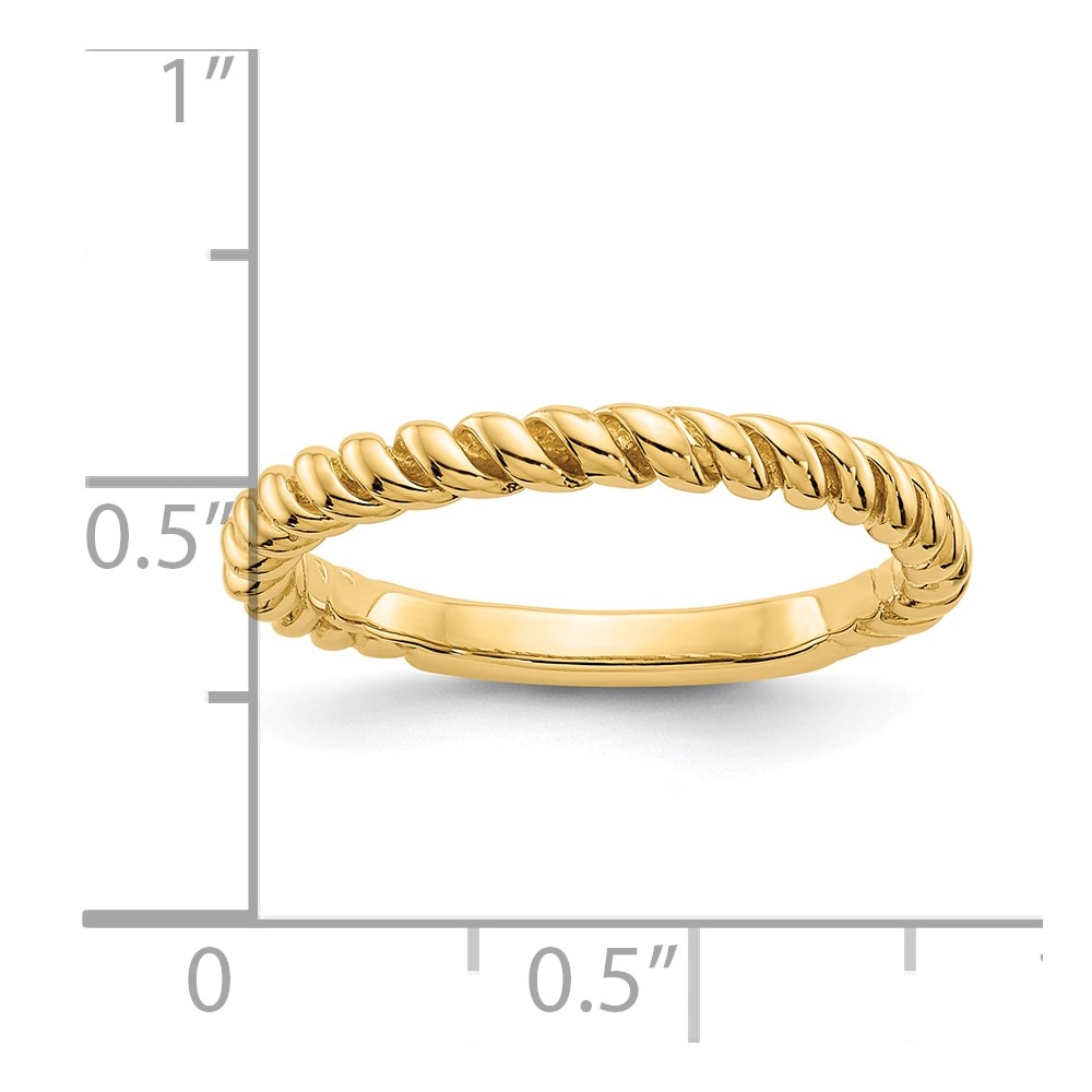 10K Polished Twisted Band (10D908)
