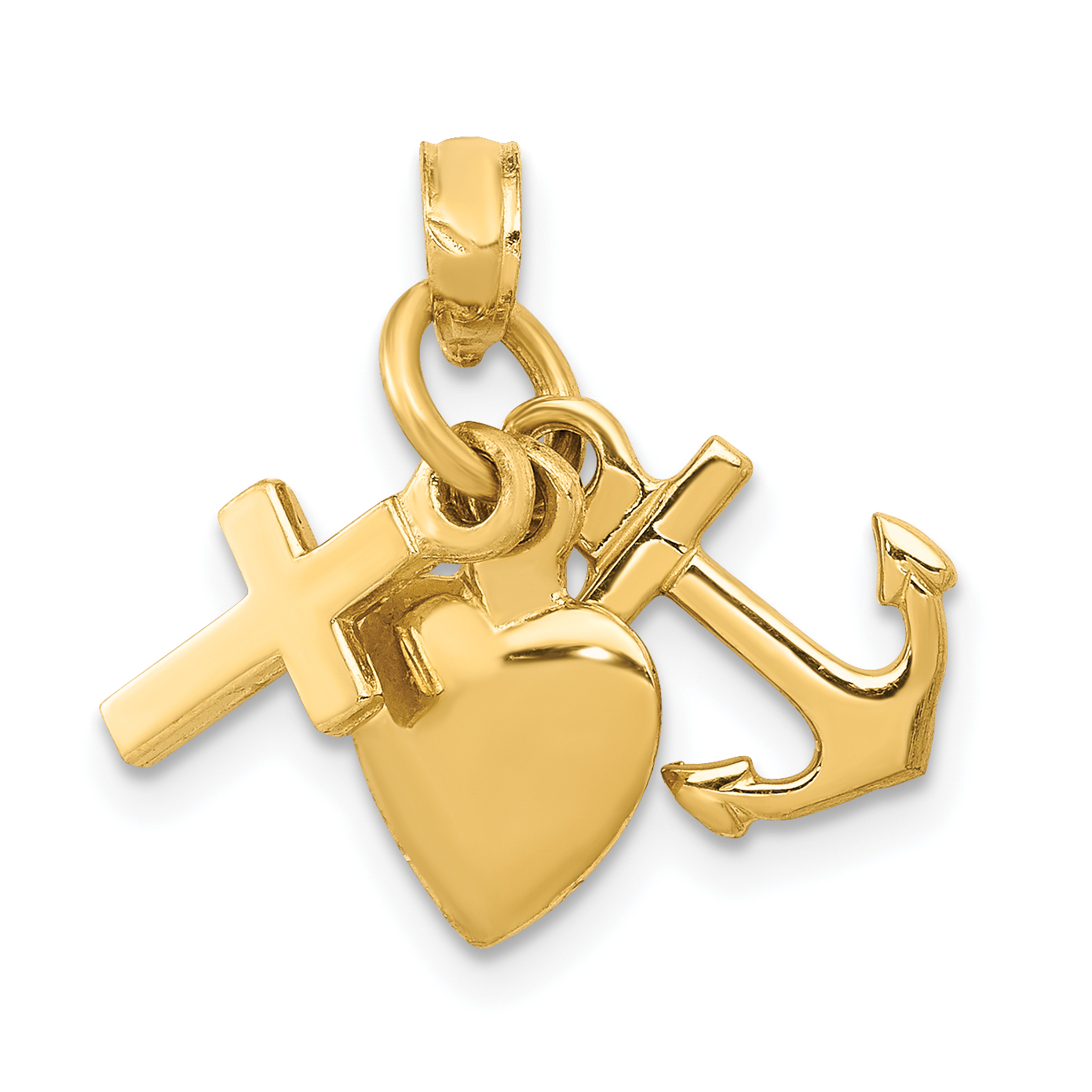 10K Faith, Hope and Charity Charm (10D988)