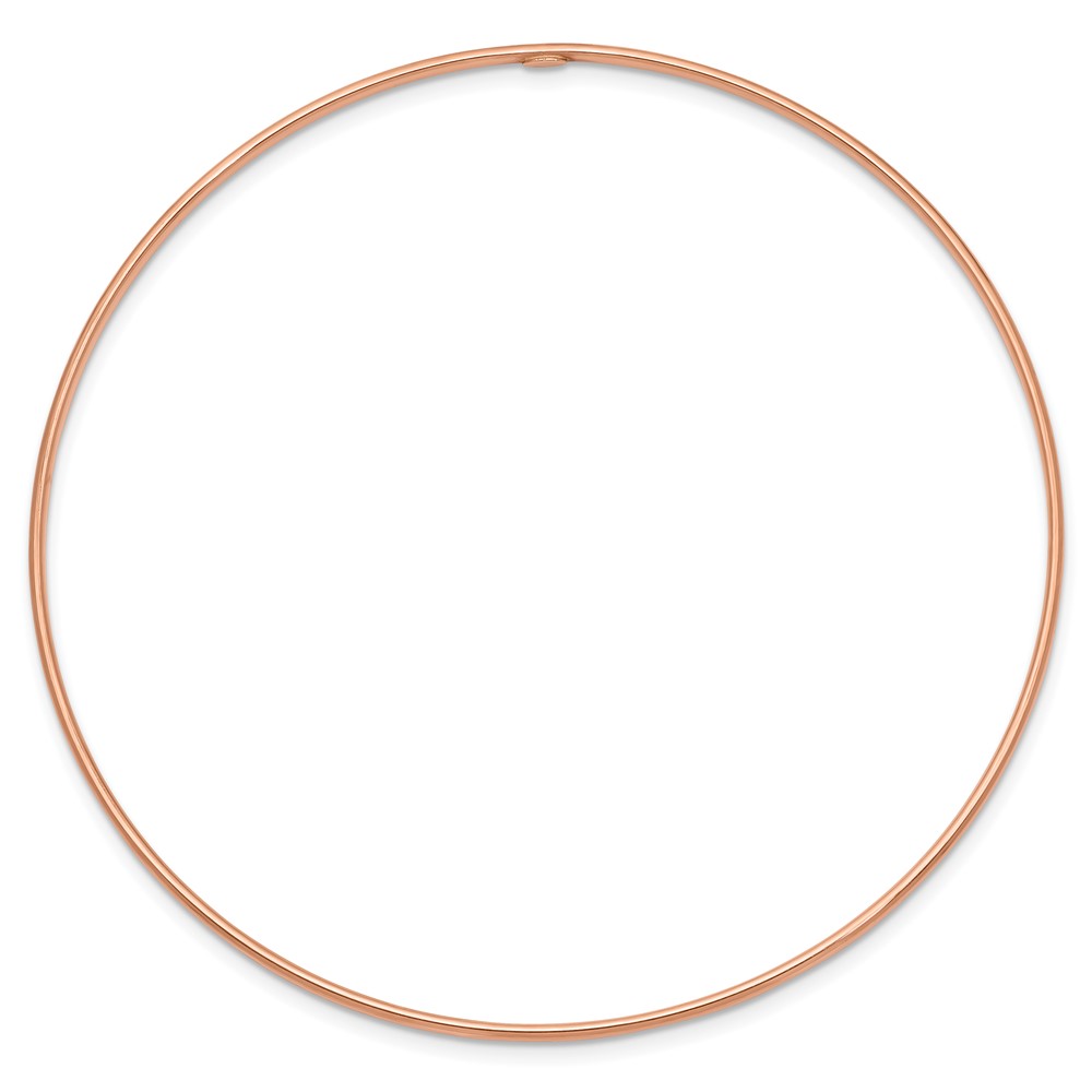 10k 1.5mm Rose Gold Polished Slip-on Bangle Bracelet (10DB539)