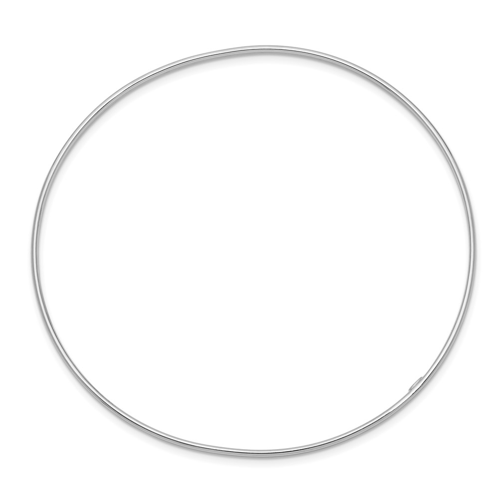 10k White Gold 1.5mm Polished Slip-on Bangle Bracelet (10DB631)