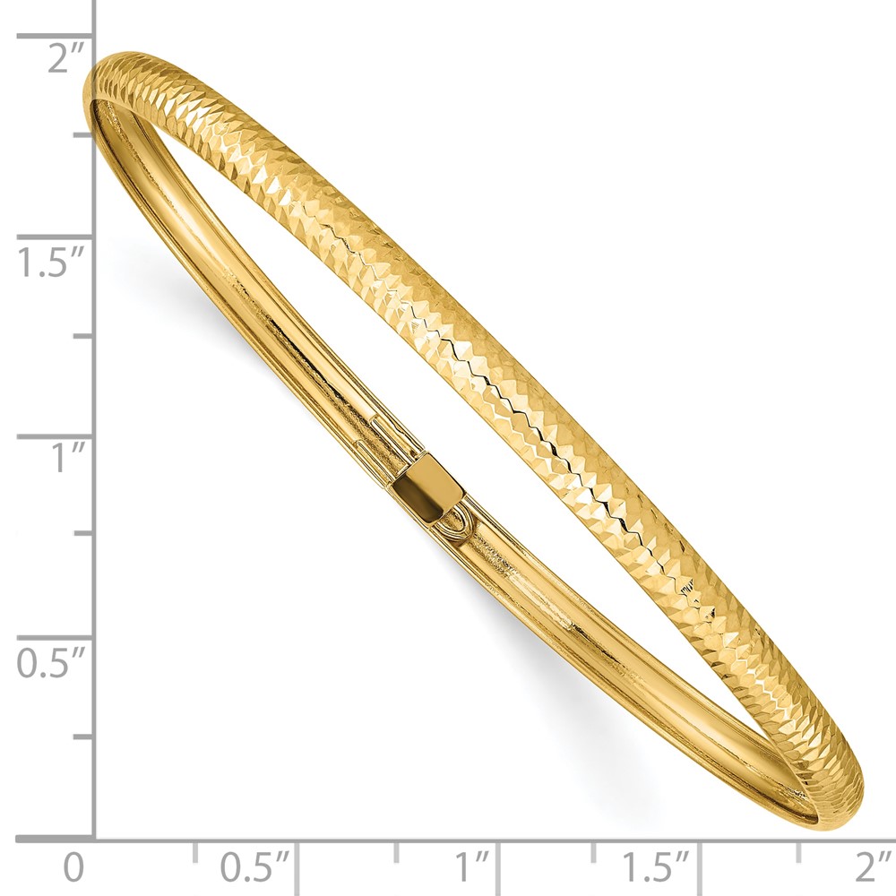 10k Textured Flexible Bangle (10DB695)