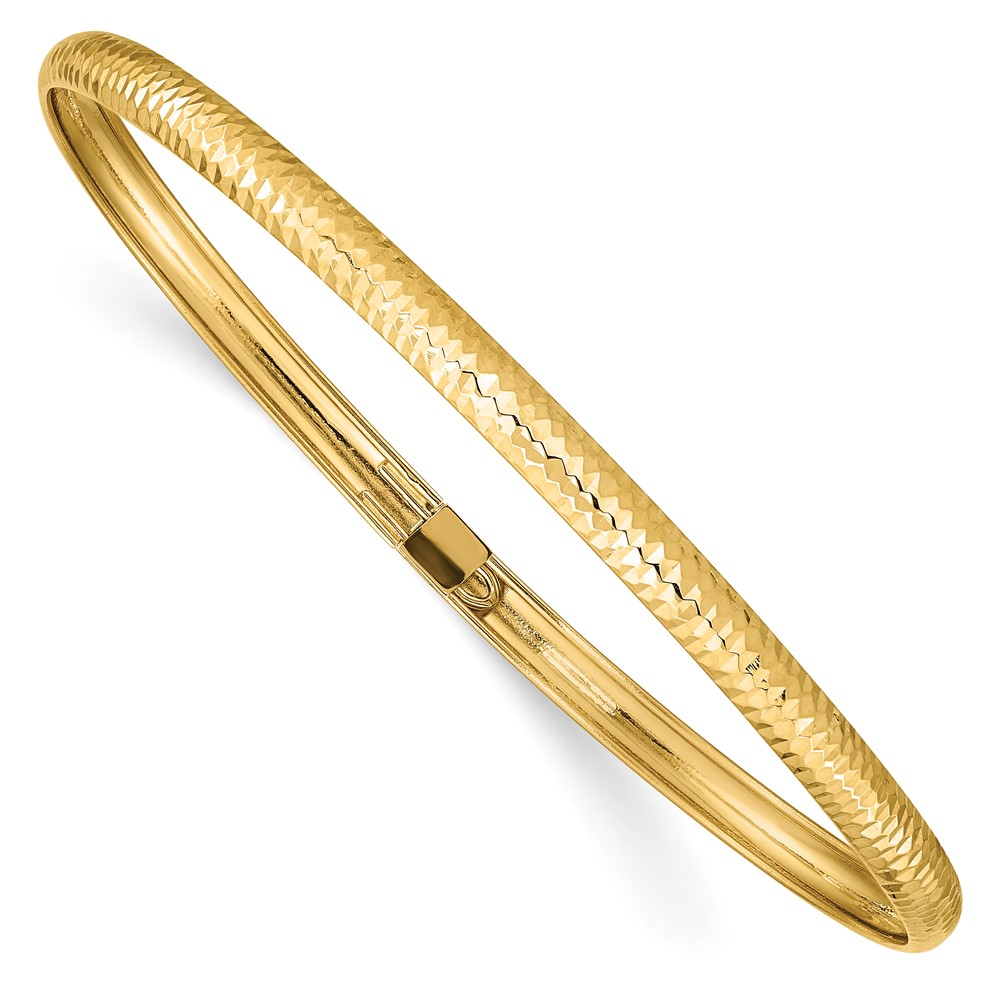 10k Textured Flexible Bangle (10DB695)