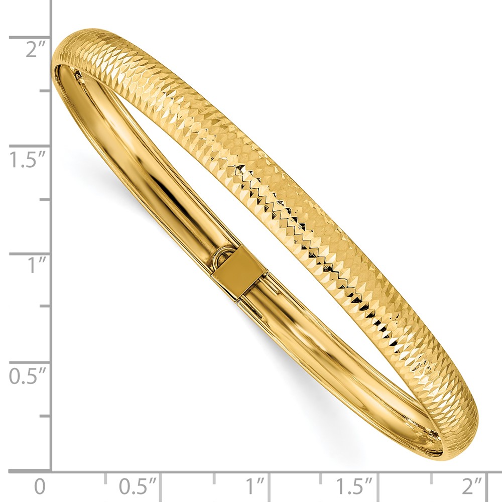 10k Textured Flexible Bangle (10DB698)