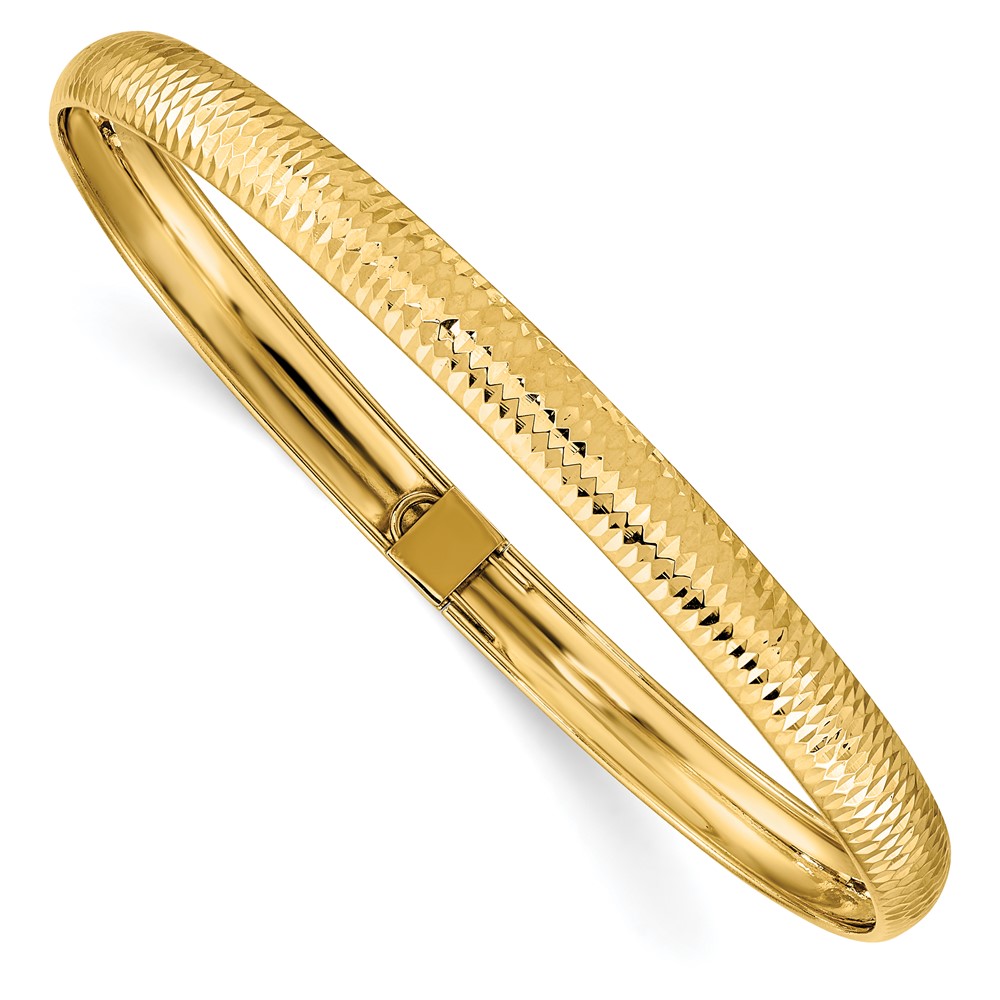 10k Textured Flexible Bangle (10DB698)