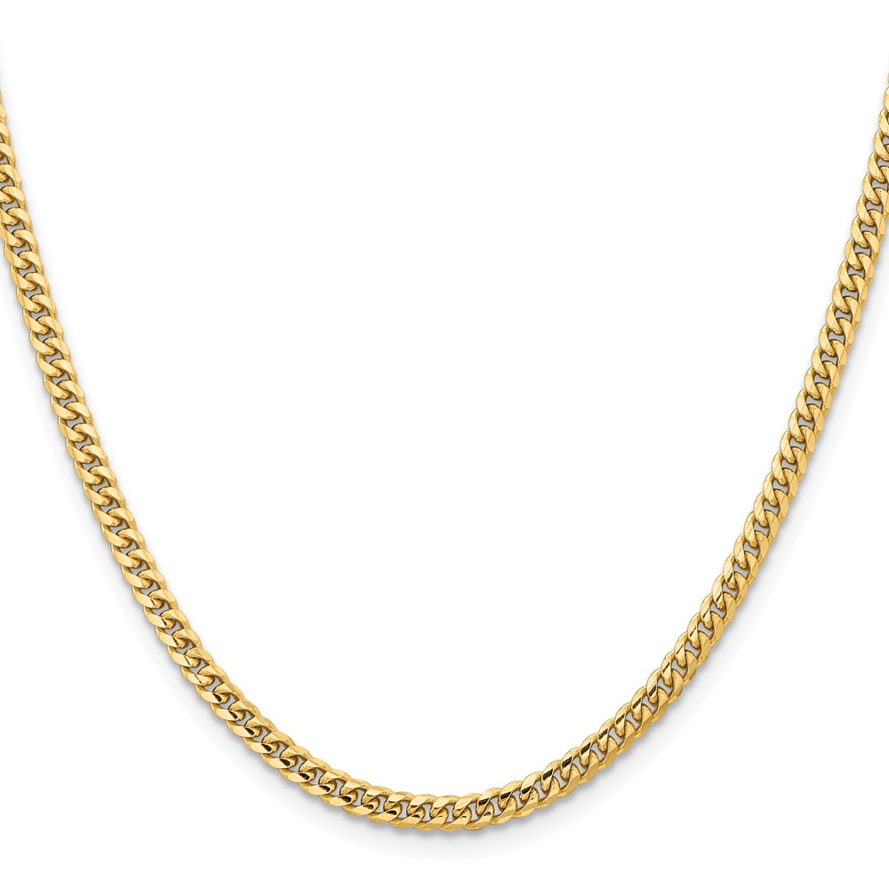10K 3.5mm Solid Miami Cuban Chain (10DCU100-18)