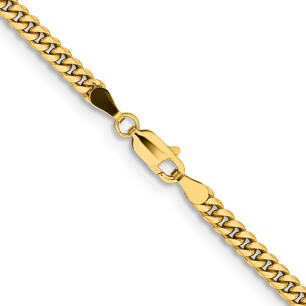 10K 3.5mm Solid Miami Cuban Chain (10DCU100-18)