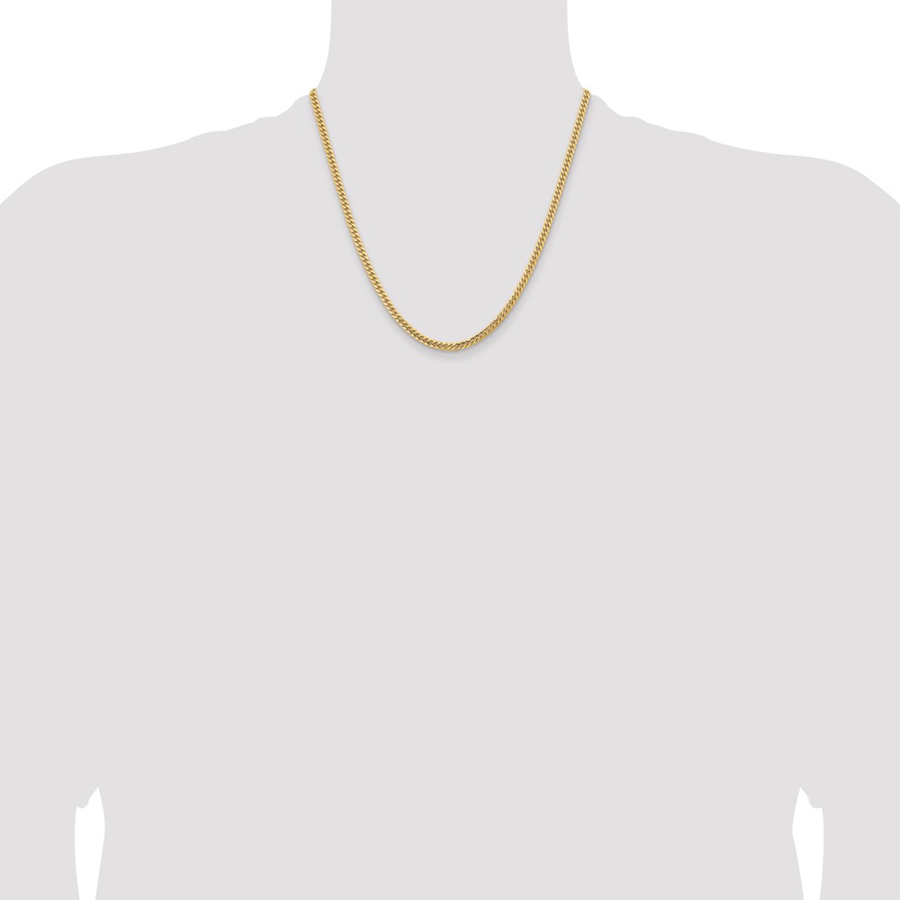 10K 3.5mm Solid Miami Cuban Chain (10DCU100-20)