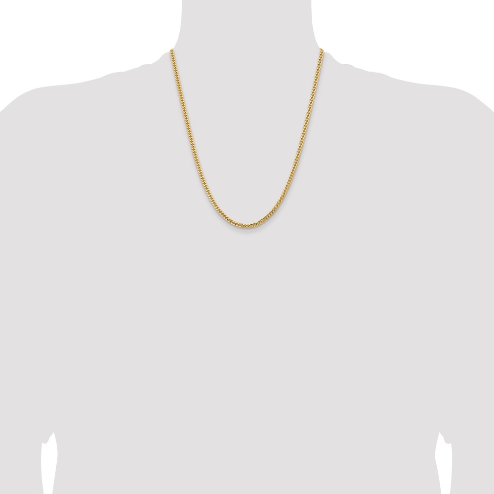 10K 3.5mm Solid Miami Cuban Chain (10DCU100-22)