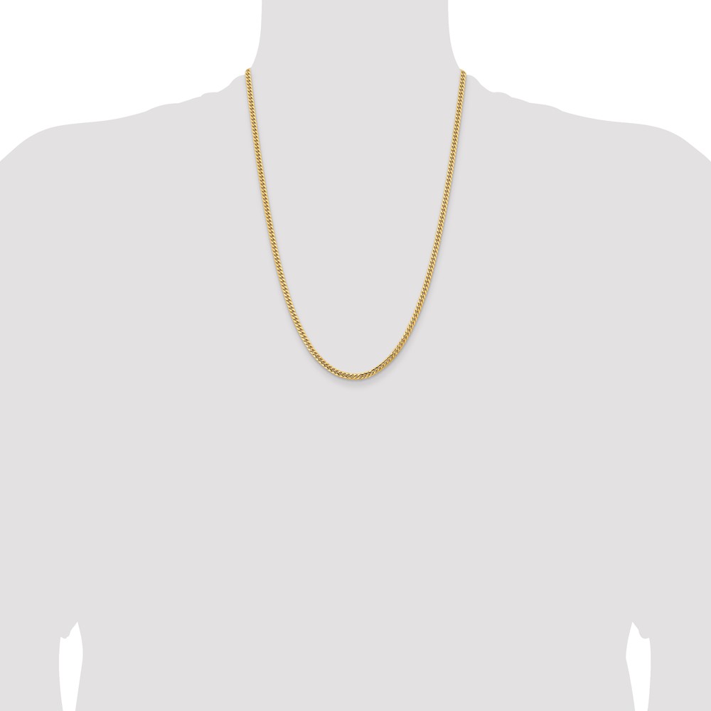 10K 3.5mm Solid Miami Cuban Chain (10DCU100-24)