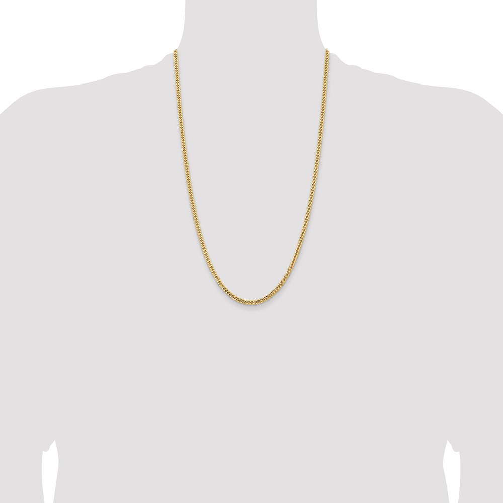10K 3.5mm Solid Miami Cuban Chain (10DCU100-26)