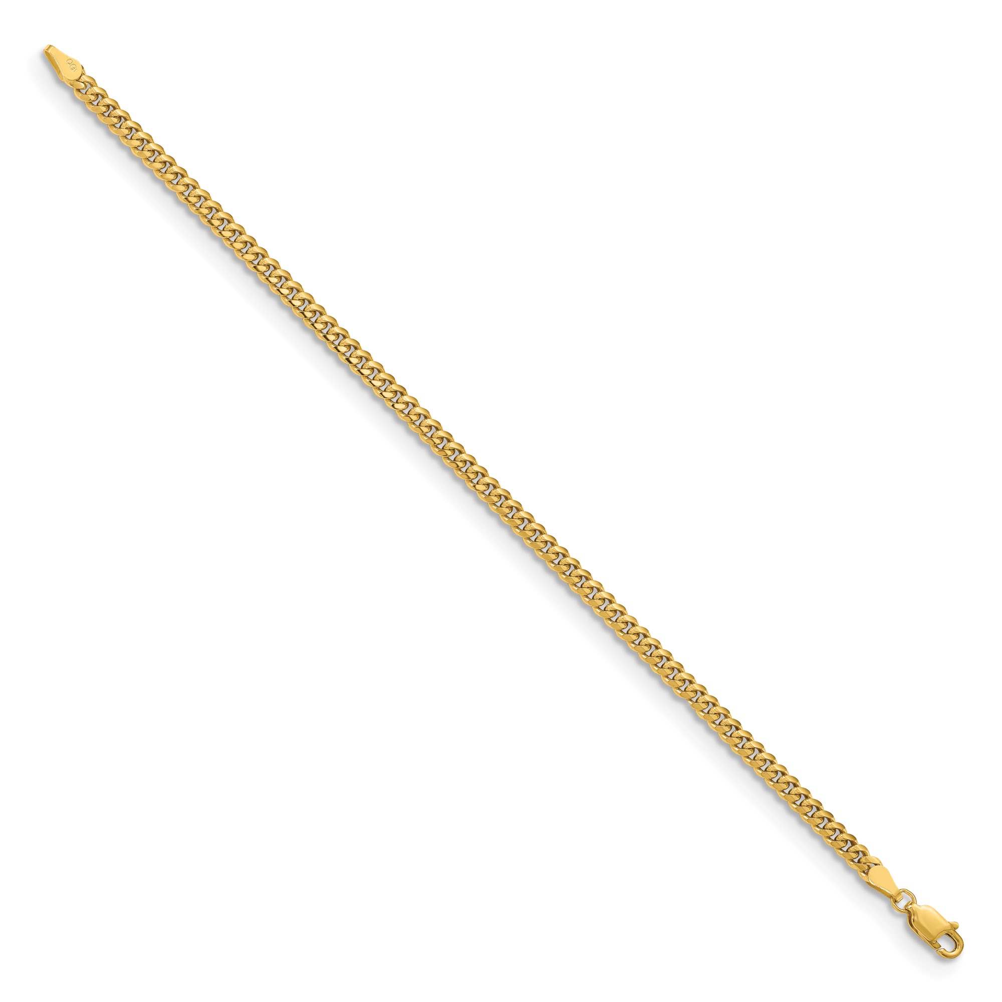 10K Yellow Gold 3.5-8mm Cuban Chain Necklace 7-30 Inch Mens Womens