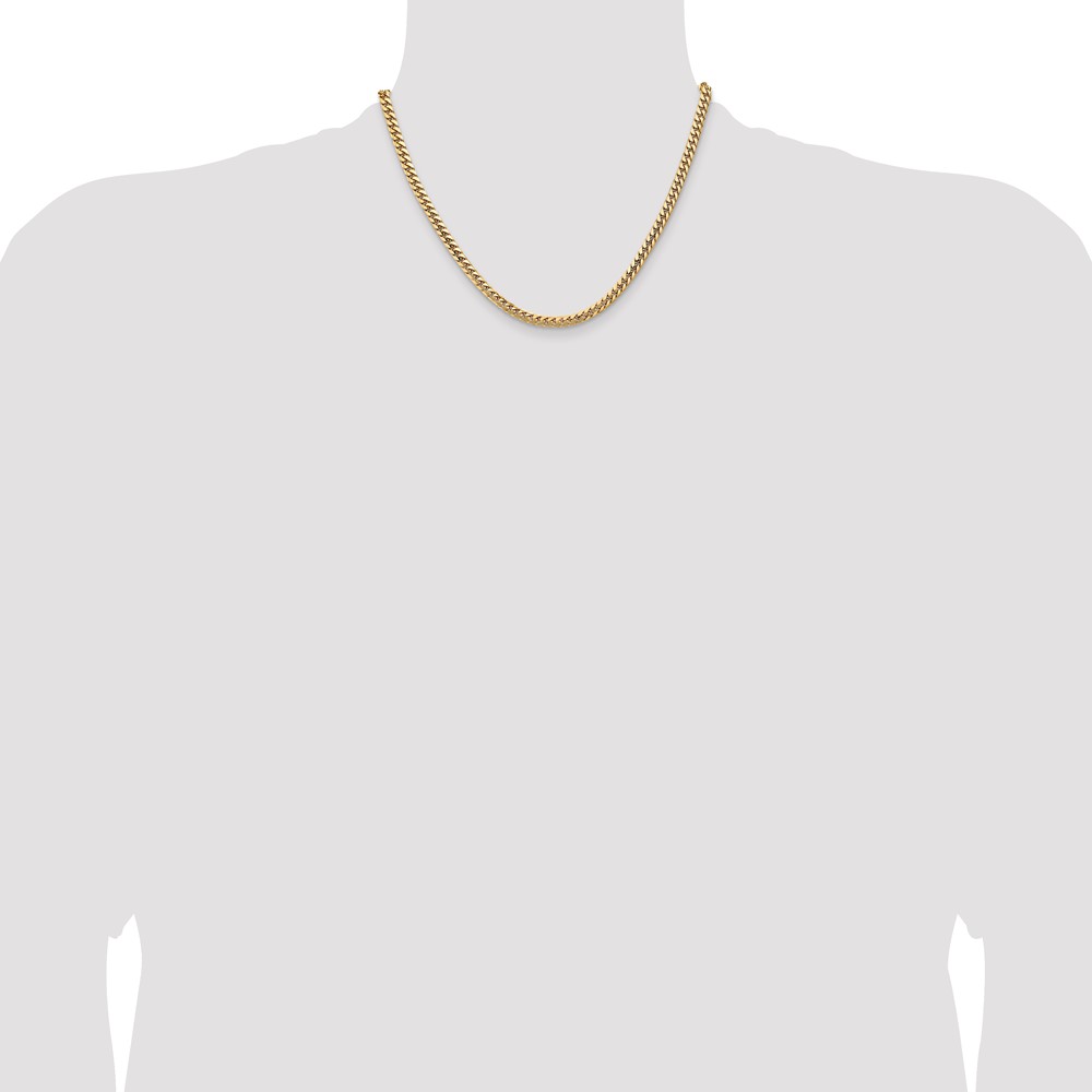 10K 4.3mm Solid Miami Cuban Chain (10DCU140-18)