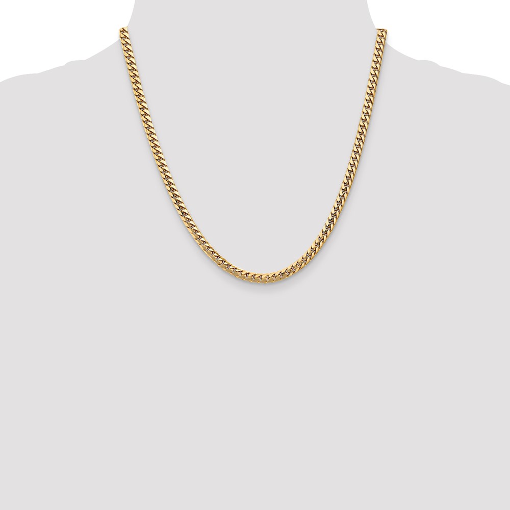 10K 4.3mm Solid Miami Cuban Chain (10DCU140-20)