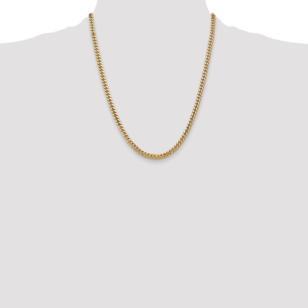 10K 4.3mm Solid Miami Cuban Chain (10DCU140-22)