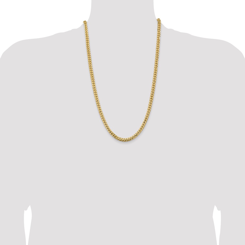 10K 5.5mm Solid Miami Cuban Chain (10DCU180-26)