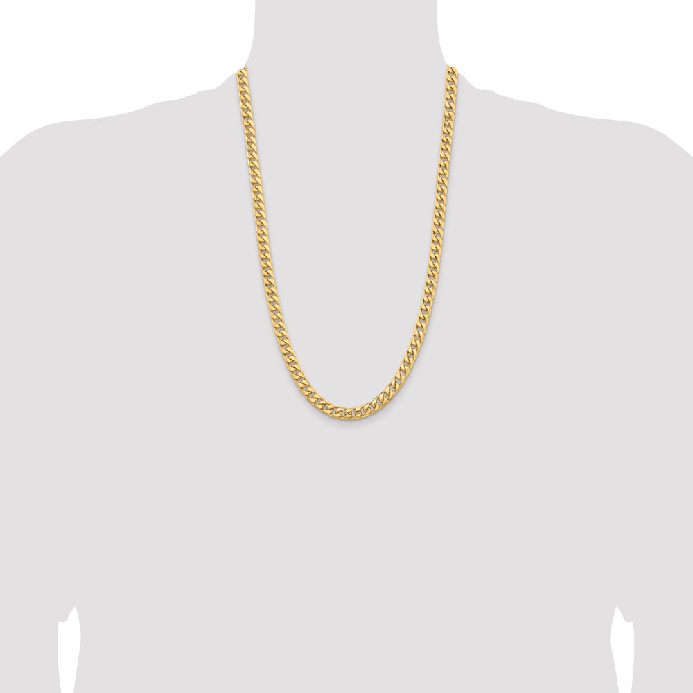 10K 6.75mm Solid Miami Cuban Chain (10DCU220-26)