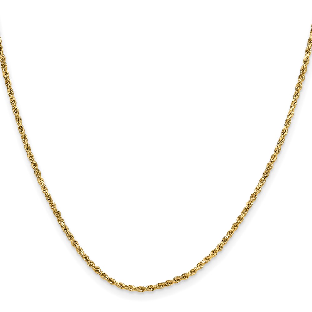 10k 2mm Semi-solid D/C Rope Chain (10DH014-22)