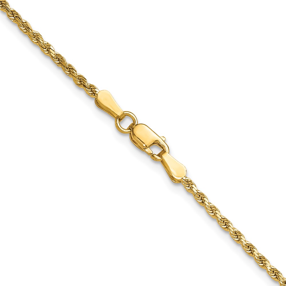 10k 2mm Semi-solid D/C Rope Chain (10DH014-22)
